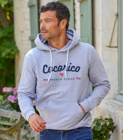 Sweat à capuche Homme Gris - French Touch