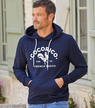 Sweat à capuche Homme Marine - Coq Français