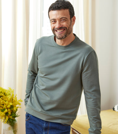 Sweat Homme Sauge - Intemporel