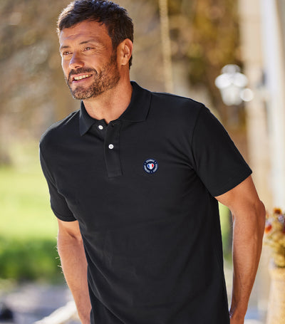 Polo Homme Noir - Blason