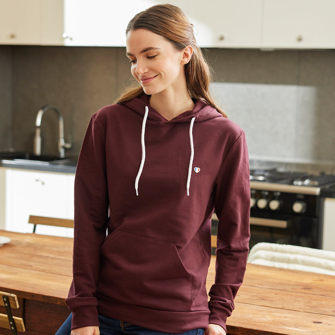 Sweat A Capuche Bordeaux