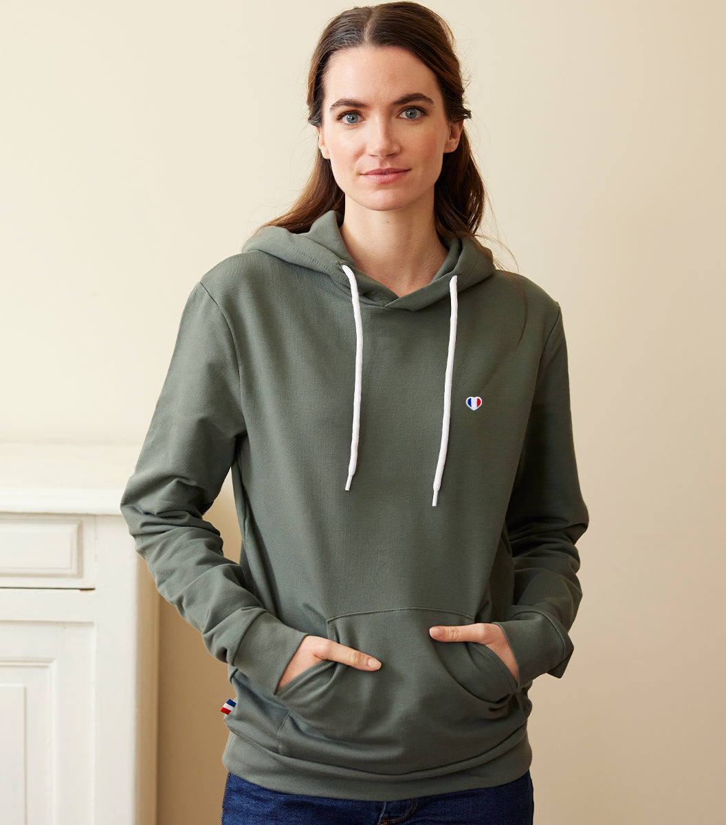 Sweat à Capuche Femme Sauge - L'Iconique