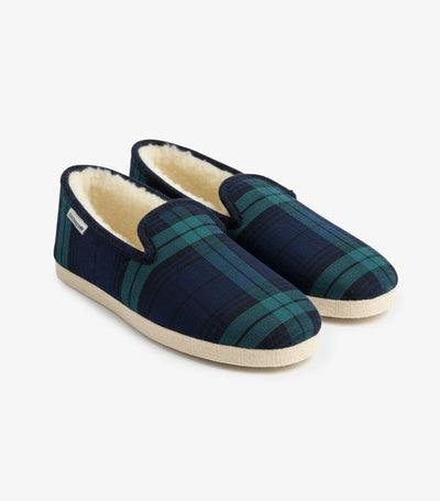 Charentaises Femme Tartan Vert