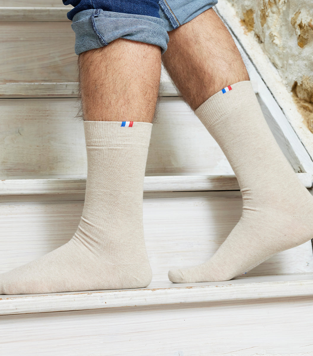 Chaussettes Homme Beige - Made in France - Cocorico