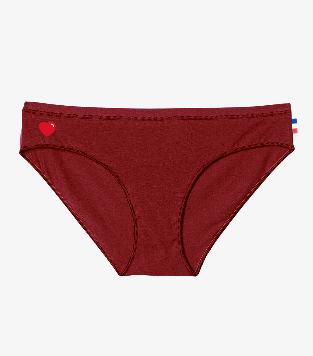 Culotte Femme Rouge - Cœur