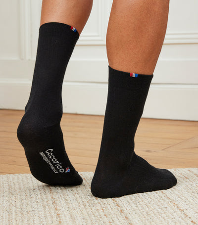 Chaussettes Homme en Laine Noir x2 - Pack Intemporel