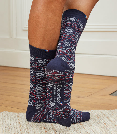 Chaussettes Homme de Noël Bleu