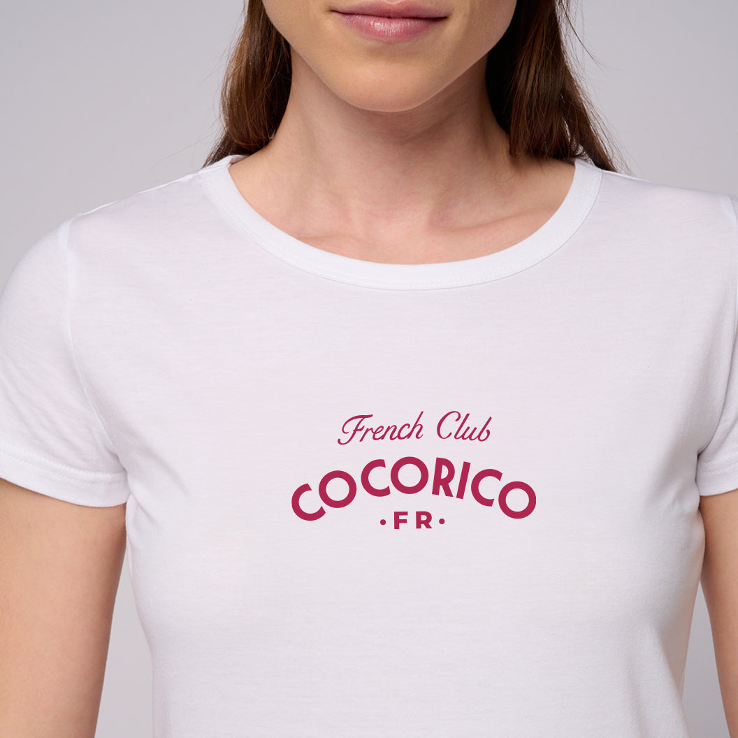 T-shirt Femme Blanc - French Club
