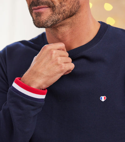 Sweat Homme Supporter Marine - Iconique