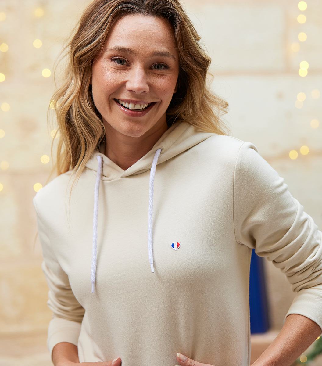 Sweat à capuche Femme Sable - L'Iconique