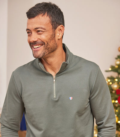 Sweat Camionneur Homme Sauge - Iconique