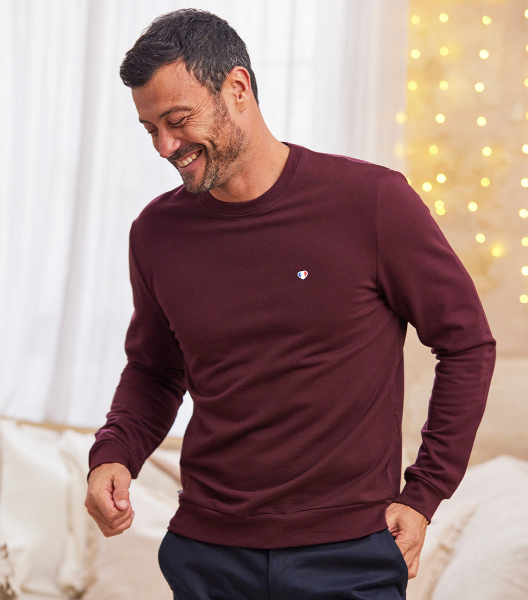 Sweat Homme Bordeaux - L'Iconique