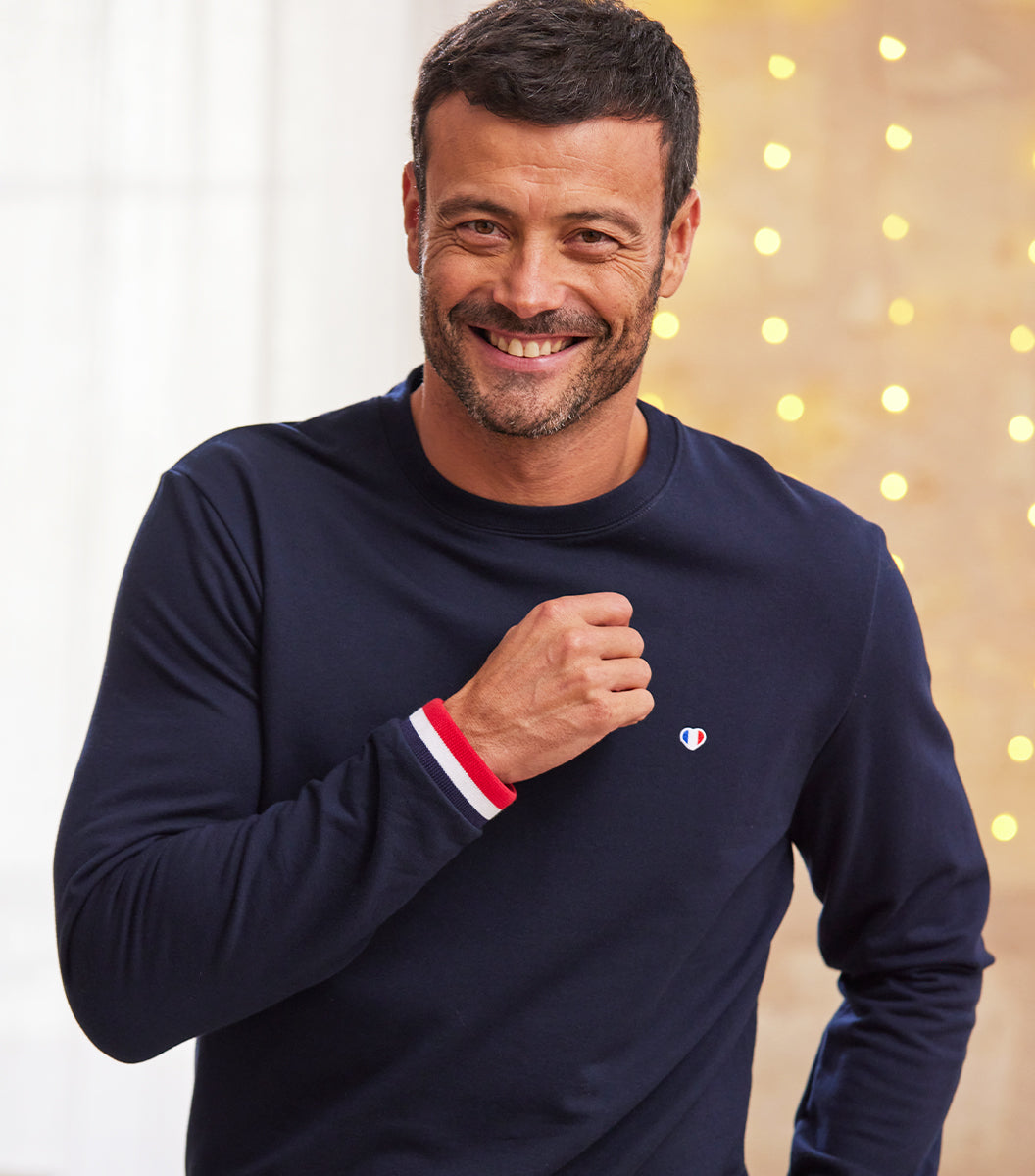 Sweat Homme Supporter Marine - Iconique