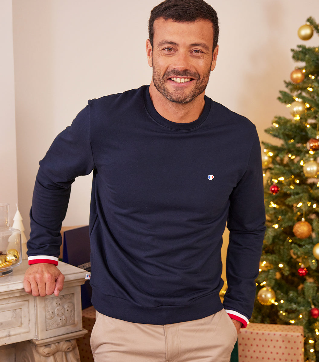 Sweat Homme Supporter Marine - Iconique