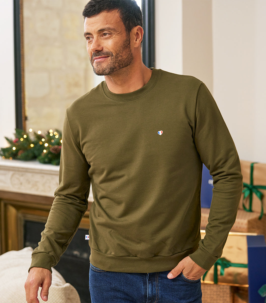 Sweat Homme Kaki - Iconique
