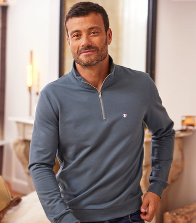 Sweat Camionneur Homme Azur - Iconique