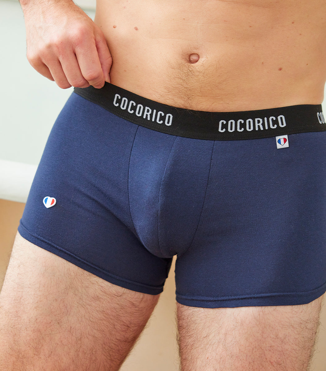 Boxer Homme Signature Marine x3 - Pack Iconique