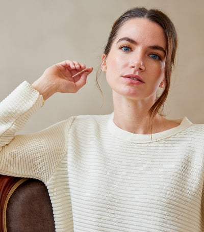 Pull Femme Laine Ecru - Melody