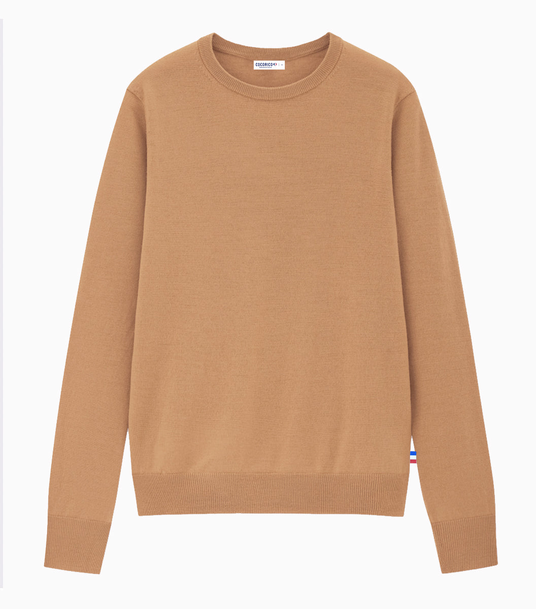 Pull coton Homme Camel