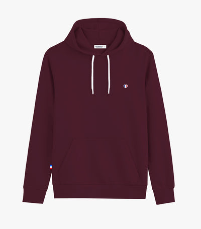 Sweat à Capuche Femme Bordeaux - L'Iconique