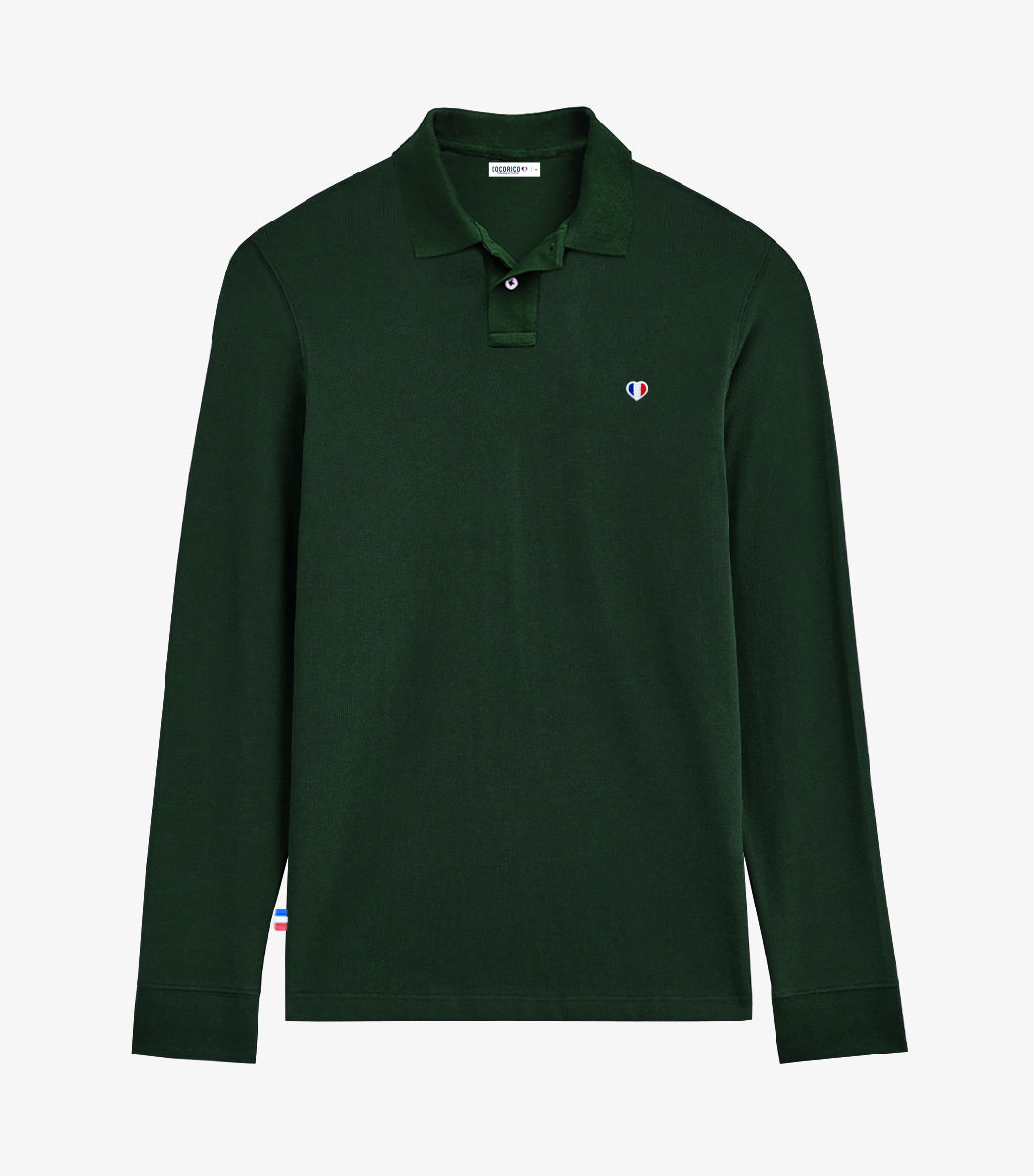 Polo Homme Manches Longues Sapin - L'Iconique