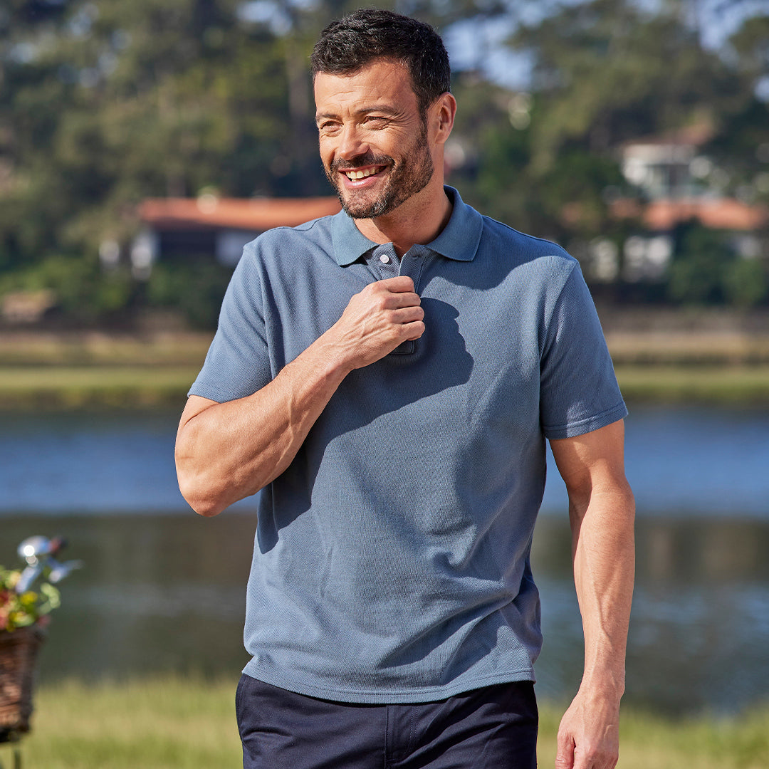 Polo Homme x3 - Pack Marine/Azur/Sapin