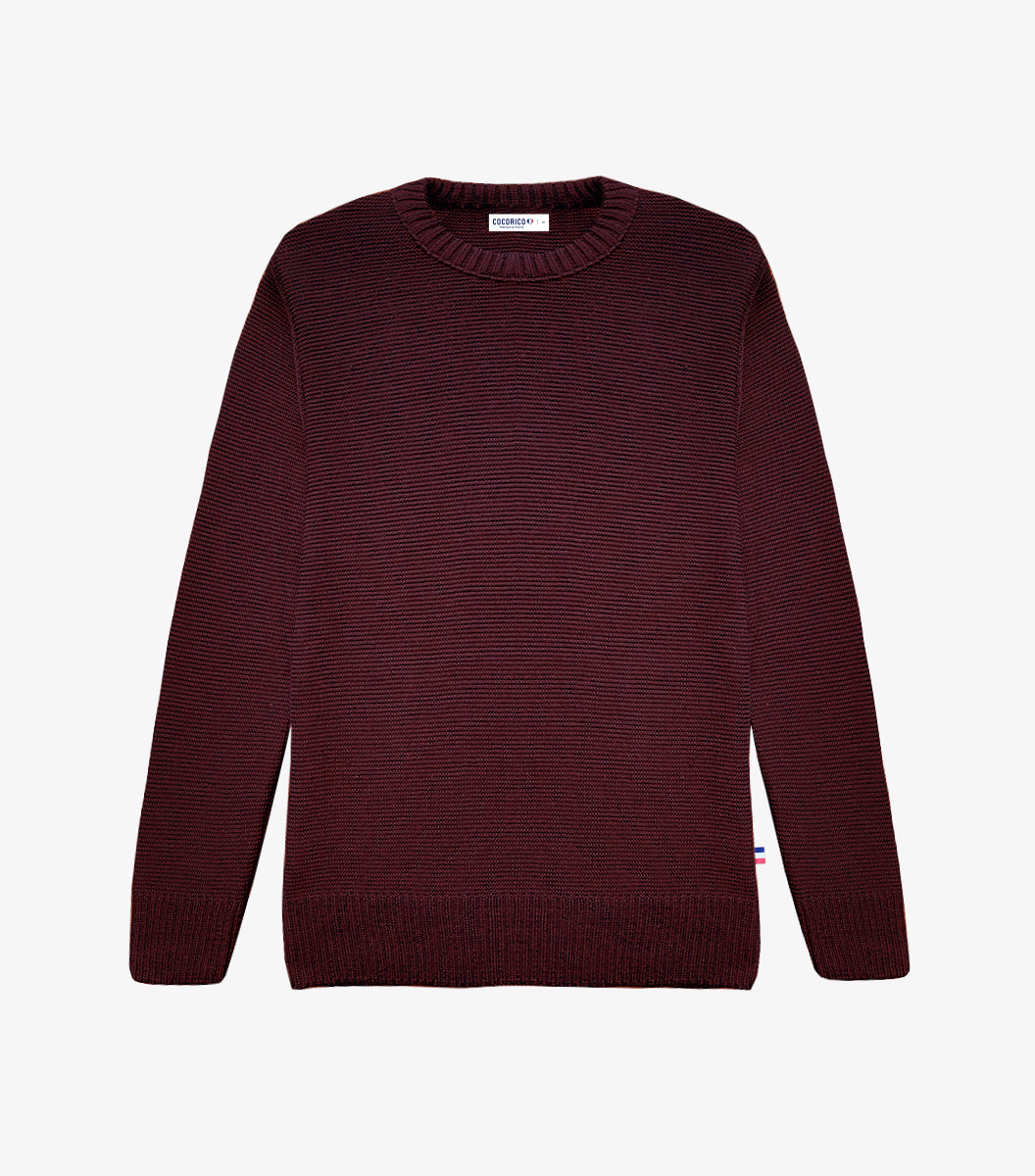Pull Homme Laine Bordeaux