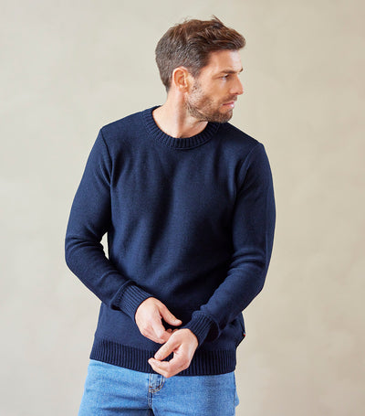 Pull Homme laine Marine