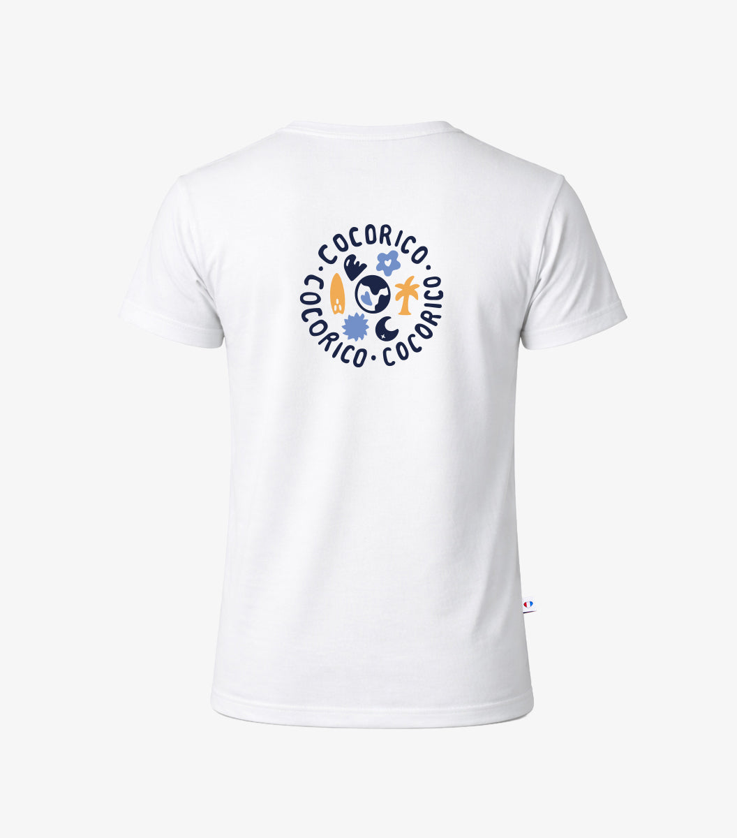 T-shirt Pyjama Homme Blanc - Voyage