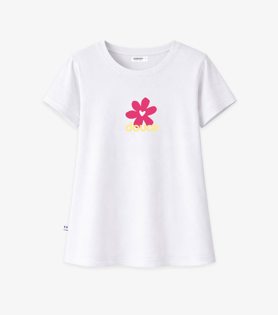 T-shirt Pyjama Femme Blanc - Douce