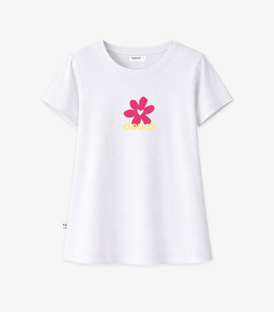 T-shirt Pyjama Femme Blanc - Douce