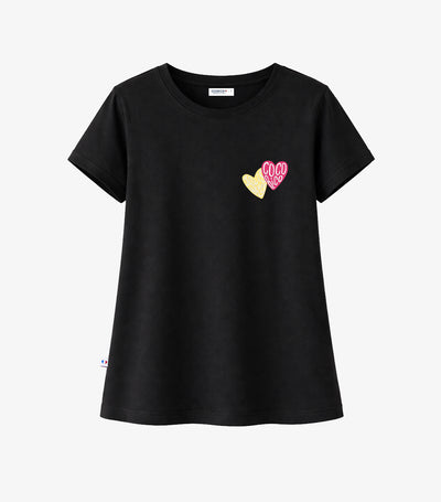 T-shirt Pyjama Femme Noir - Jolis Rêves