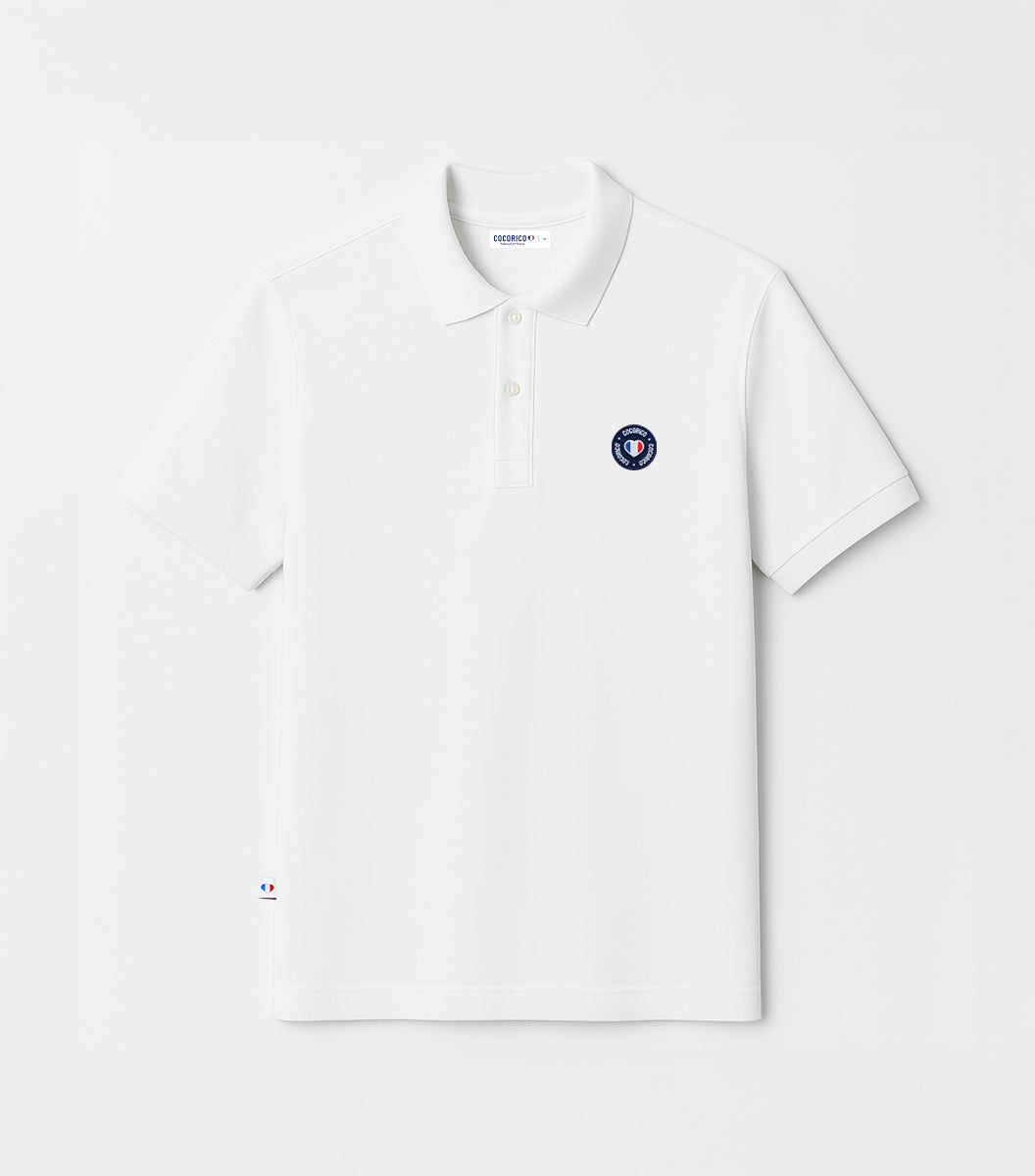 Polo Homme Blanc - Blason