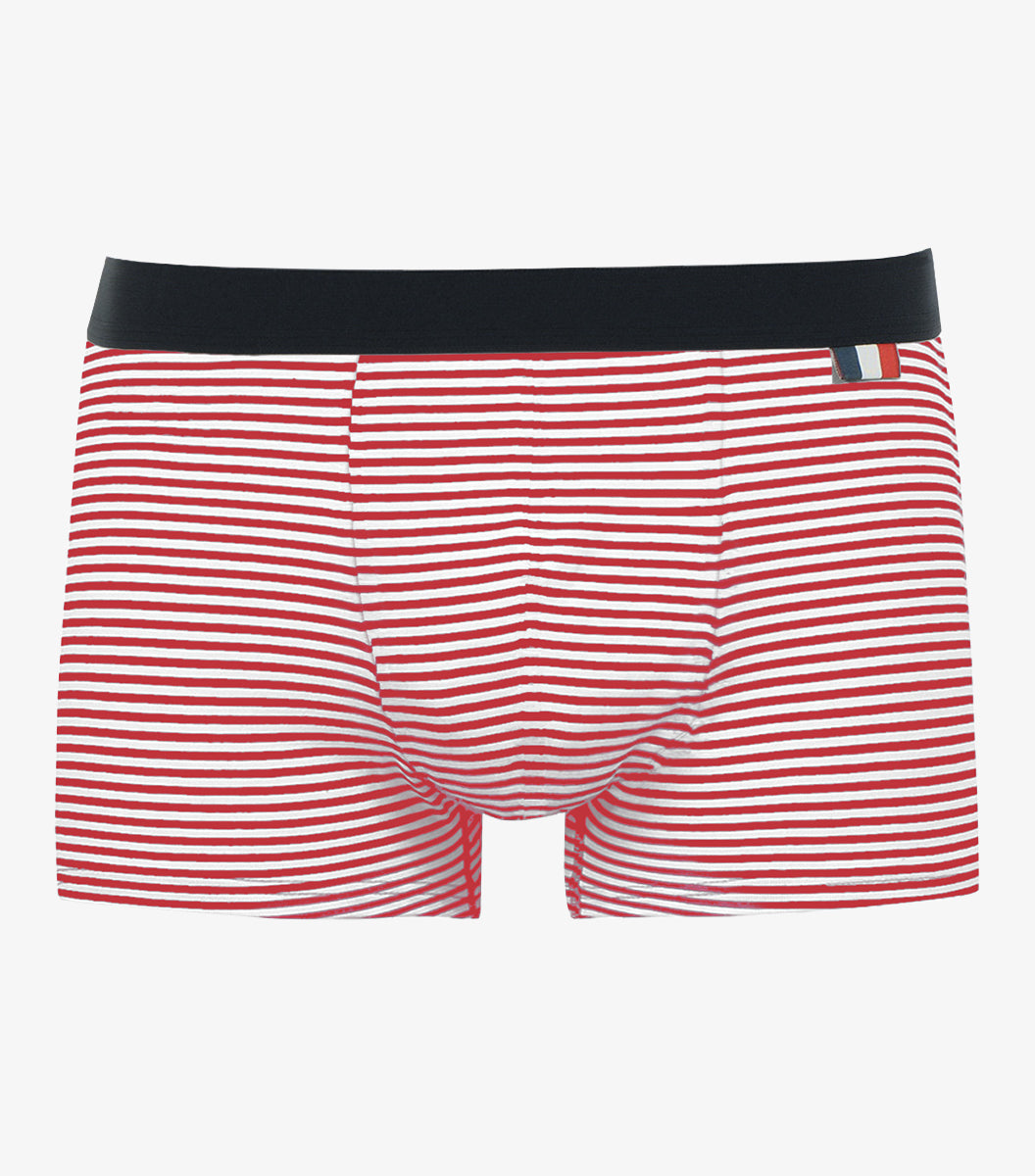 Boxer Homme Marinière Rouge - Intemporel