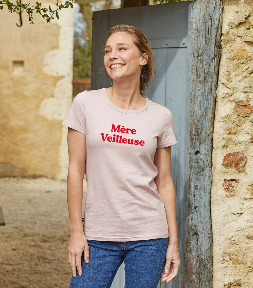 T-shirt Femme Rose - Mère Veilleuse