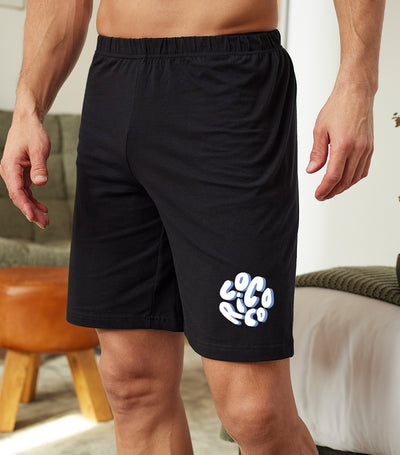 Short Pyjama Homme Noir - Nuage