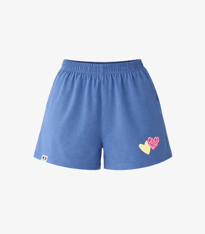Short Pyjama Femme Bleu Riviera - Jolis Rêves