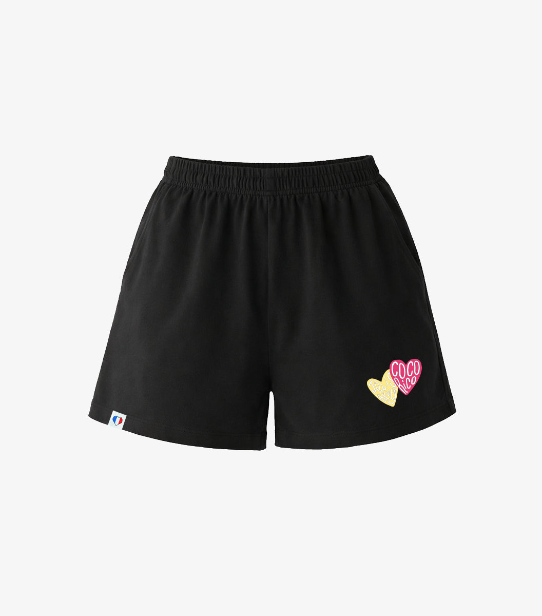 Short Pyjama Femme Noir - Jolis Rêves