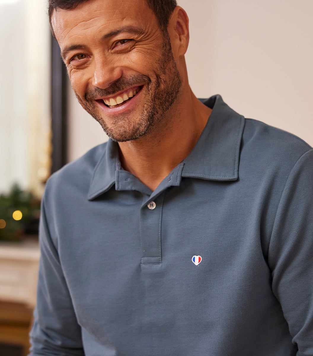 Sweat Polo Homme Azur - Iconique