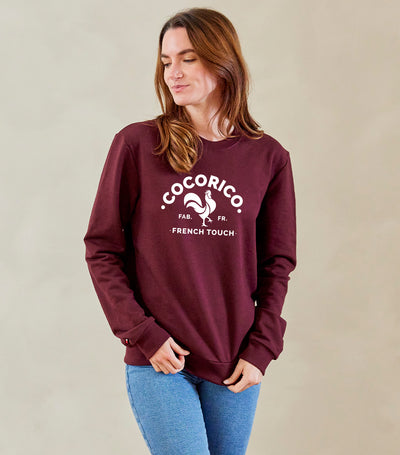 Sweat Femme Bordeaux - Le Coq Français