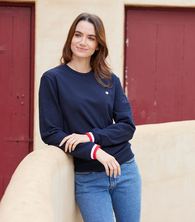Sweat Femme Supporter Marine - Iconique