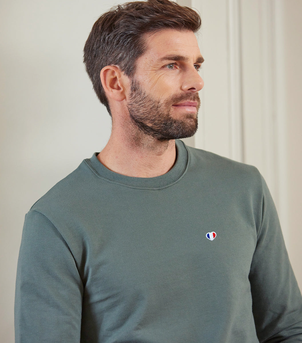 Sweat Homme Sauge - L'Iconique