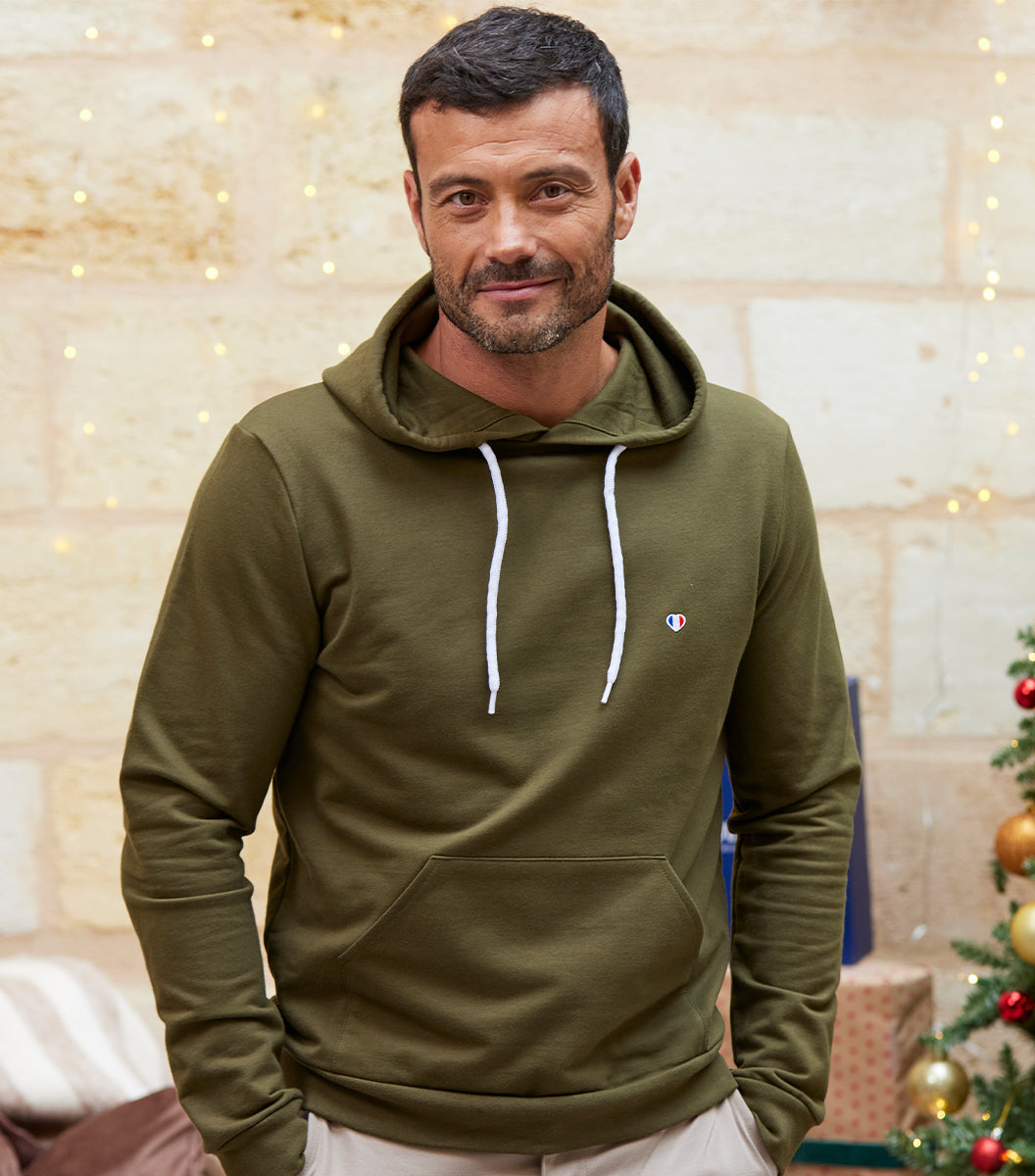Sweat à capuche Homme Kaki - L'Iconique