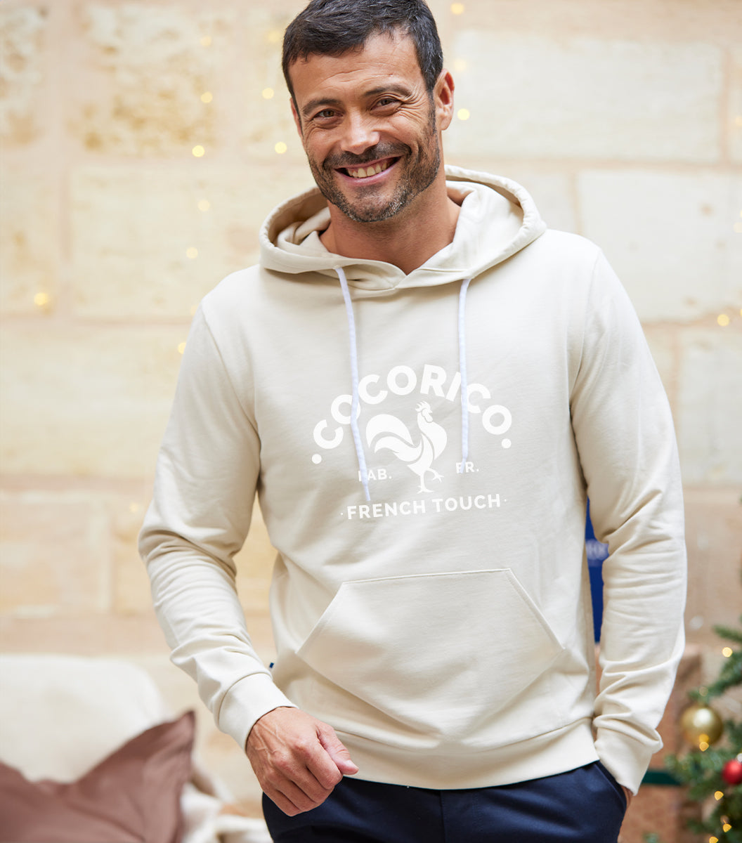 Sweat à capuche Homme Sable - Le Coq Français
