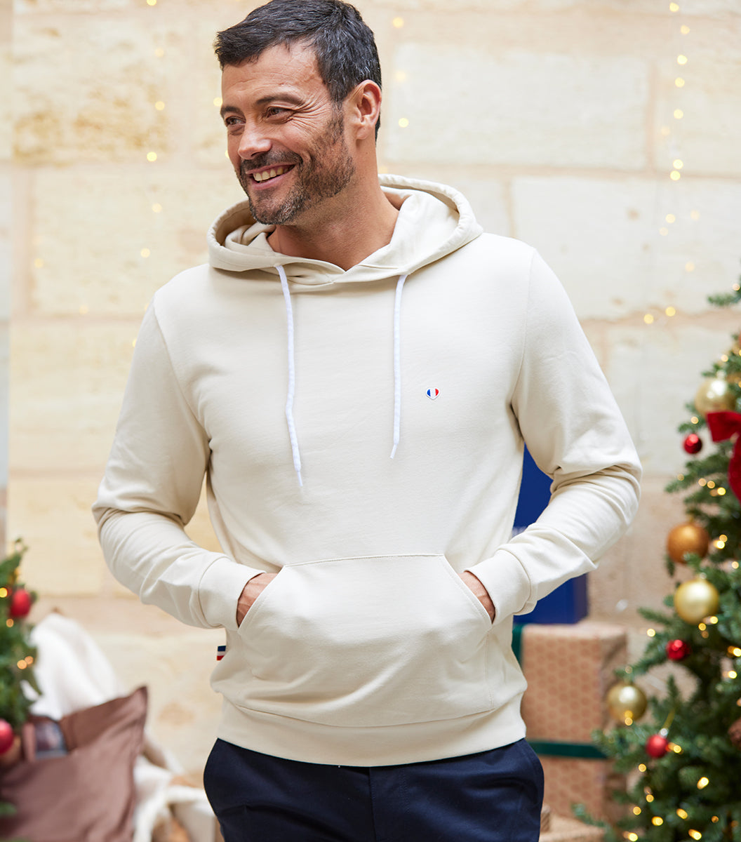 Sweat à capuche Homme Sable - L'Iconique