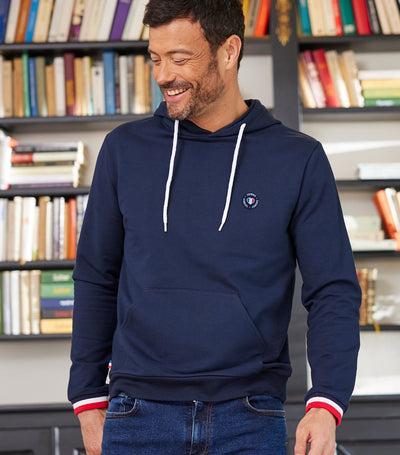 Sweat à capuche Homme Supporter Marine - Blason