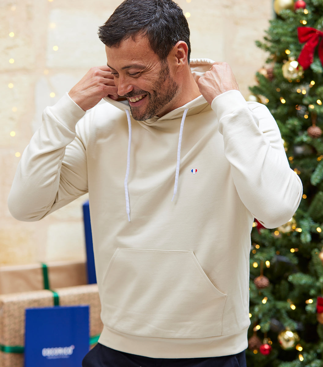 Sweat à capuche Homme Sable - L'Iconique