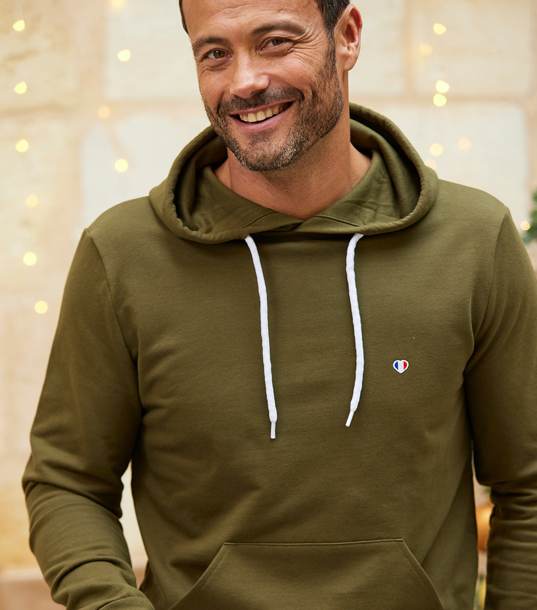 Sweat à capuche Homme Kaki - L'Iconique