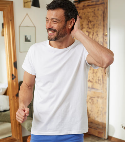 T-shirt Pyjama Homme Blanc - Intemporel