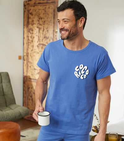 T-shirt Pyjama Homme Bleu Riviera - Nuage